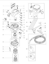 Makita Ersatzteile für Staubsauger VC2512L