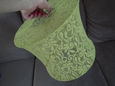 Lampenschirm groß Spitze Lampe Vintage grün zum Aufhängen *TOP