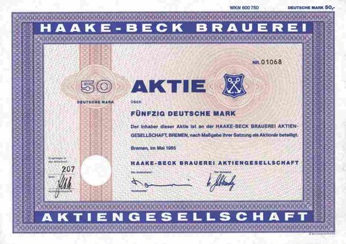 Haake beck brauerei 1985 - haake,