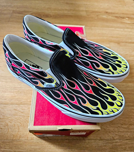 Vans classic slip - vans, flames