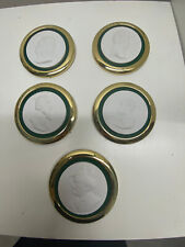 WANDBILDER RUND 5 STÜCK BISQUITPORZELLAN MIT BÜSTEN VON PERSÖNLICHKEITEN