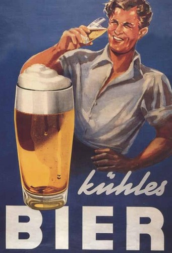 Blechschild 20x30 kühles bier - blechschild,