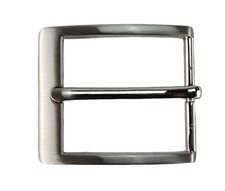 Buckle Gürtelschließe Gürtelschnalle silber matt für 3,5 cm Wechsel-Gürtel