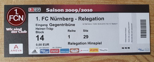 Ticket relegation 2009 - relegation, bl