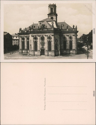 Ansichtskarte saarbrücken - ansichtskarte,