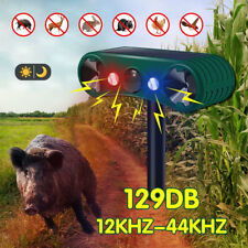Ultraschall Solar Tiervertreiber Tierabwehr mit Blitz Katzenschreck Hunde Sirene
