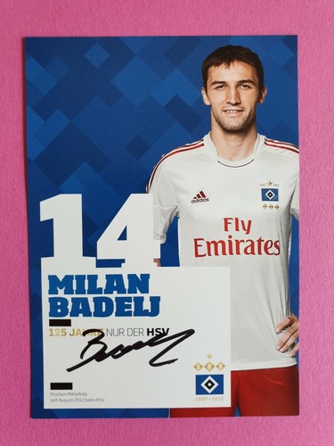 Hsv autogrammkarte milan - hsv,