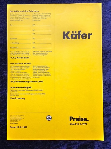 Käfer preisliste vom - preisliste,