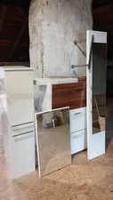 - - - Garderobe, Schuhschrank, Spiegel, weiß hochglanz nussbaum - - -