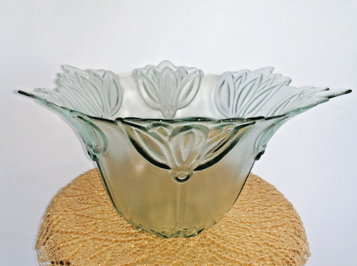 Vintage art deco glas schale - 1,