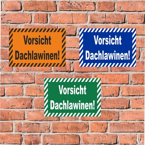 Dachlawine warnschild - dachlawine,