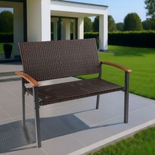 Polyrattan Gartenbank 2-Sitzer