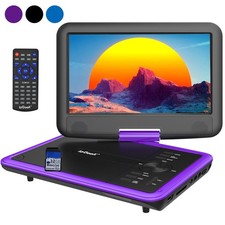 11,5" Tragbarer DVD-Player mit 9,5" großem HD-Display, 2000mAh Akku Zonenfrei