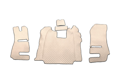 Beige fußmatten eco - beige, leder