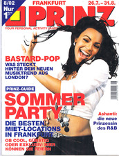 Zeitschrift Prinz Magazin 8 2002 Ashanti Alanis Morissette Gay Seiten Jazzy Jeff
