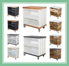 Kommode mit Regal aus Holz auf