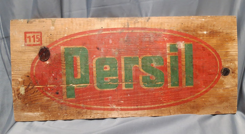 Holzschild persil wohl von - persil,