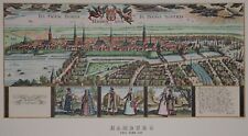 Hamburgensie handkoloriert - Hamburg Panorama um 1610 - Diricksen - Faksimile