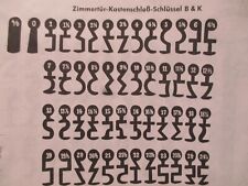 23 1/2 Bever Kastenschloss Schlüssel AB - A29 Bartschlüssel 10cm lang von Börkey