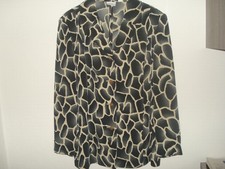 Damen Blusen - Jacke Gr 44  schwarz/ beige * Top Zustand langer Arm