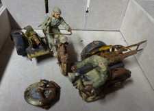 original  2 Stück Beiwagen Kräder mit MG auf Sozius  Ersatzteilspender