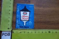 Alter Aufkleber Tankstelle Additive Motorenöle Motor-Hotel Mölndal ESSO