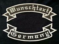Patch Aufnäher Wunschtext GERMANY BIKER Rückenschleife Rückenpatch OLD SCHOOL V8