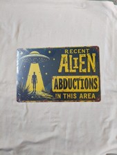 Area 51 Blechschild 20x30cm USA Nevada Mystery Alien Ufo Entführung Top Zustand 