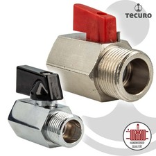 tecuro MINI Kugelhahn Innen x Außengewinde von 1/8 bis 3/4 Zoll Messing verchrom