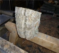 Korkeiche Eiche Baumscheibe Stamm Holz Klotz Rohling Drechselholz 27x22cm,5,6 kg