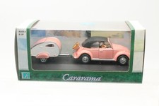 Cararama VW Volkswagen Beetle & Wohnwagen Modellauto Fahrzeug 1:43 Hongwell NEU