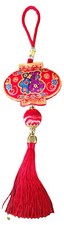 Chinesische Neujahrs 2024 Quaste Glücksknoten Lampion Handarbeit Asiatisch