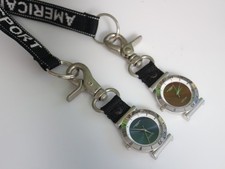 2 UHREN, KARABINER Taschenuhr