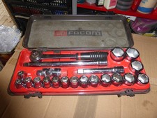 Facom, Ratschenkasten, Steckschlüssel-Satz 1/2" Zoll,Vintage Werkzeug