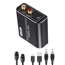 192kHz DAC Konverter SPDIF Optisch Toslink auf RCA/3.5mm High-Resolution Audio