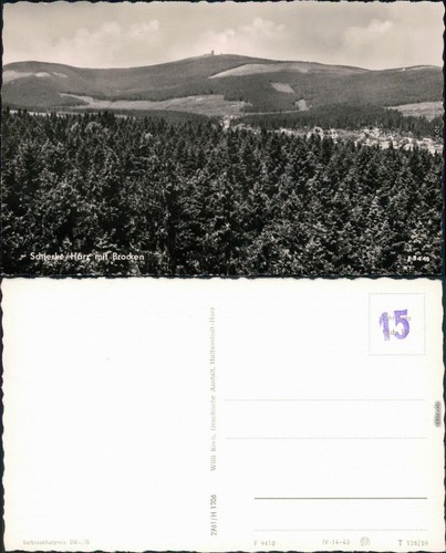 Ansichtskarte schierke - ansichtskarte,