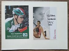 4 Autogramme Heinevetter Friedrich Thor Hushovd Nancy Kette orig. signiert # 71