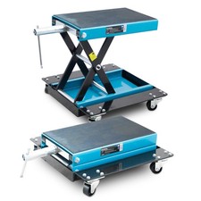 Motorradheber Hebebühne Scherenheber Montagebock Rollbar 500kg Blau Gebraucht