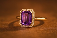 Amethyst ring mit - ring,