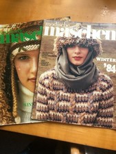 2 Handarbeitszeitschriften .  "Modische Maschen" .  DDR . Hefte 3/1982  + 3/1984