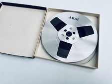 AKAI ATR-7M ALU Aluminium Tonband Spule Reel 18cm 7" mit Band & Original Box