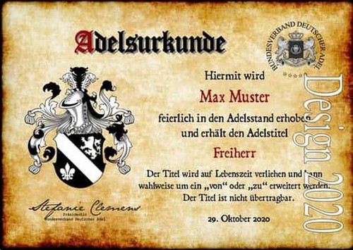 Adelstitel kaufen mit