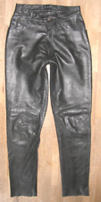 -JOY-  LEDERJEANS / Lederhose für Damen  in schwarz -aus Lamm- Nappaleder Gr. 38