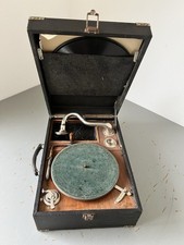 Koffergrammophon Grammophon 30er Jahre antik Polydor Alum mit Schellack Platten