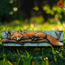 40cm Fuchs Metall Wand-Deko