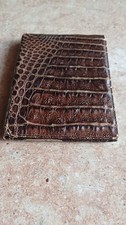 Alte Krokoleder-Brieftasche