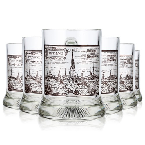 Dortmunder union bier glas - 6x,