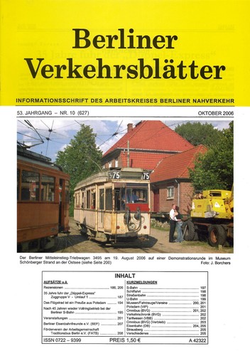Berliner verkehrsblätter heft - berliner,