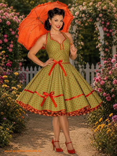 Petticoat kleid 50th grün - petticoat,