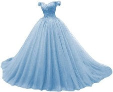 JAEDEN Quinceanera Kleider Prinzessin Lang Tüll A-Linie Ballkleider Abiballkleid